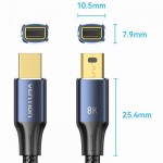 Кабель Vention MiniDisplayPort-MiniDisplayPort 8K 60Hz 4K 144Hz 2K 240Hz 32.4Gbps HDR 2m Blue (HCGLH)