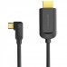 Кабель Vention Type-C-HDMI v2.0 4K 60Hz Degree 90° 1.5m PVC Black (CGVBG)
