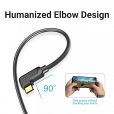 Кабель Vention Type-C-HDMI v2.0 4K 60Hz Degree 90° 1.5m PVC Black (CGVBG)