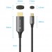 Кабель Vention Type-C-HDMI v2.1 8K 60Hz 4K/2K 240Hz Thunderbolt 3/4 HDCP2.3 VRR HDR 1m Black (CRCBF)