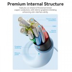 Кабель Vention Type-C-Type-C 2х 5A 1.5m Blue Silicone (CTMSG)