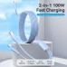 Кабель Vention Type-C-Type-C 2х 5A 1.5m Blue Silicone (CTMSG)