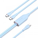 Кабель Vention Type-C-Type-C 2х 5A 1.5m Blue Silicone (CTMSG)