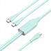 Кабель Vention Type-C-Type-C 2х 5A 1.5m Green Silicone (CTMGG)
