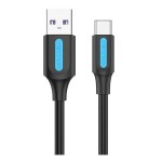 Кабель Vention USB-Type-C 0.5m 5A 25W PVC Black (CORBD)