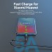 Кабель Vention USB-Type-C 0.5m 5A 25W PVC Black (CORBD)
