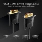 Кабель Vention VGA-VGA (3+9) 8m Ferit Ring Anti-Interference Black (DADBK)