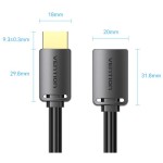 Удлинитель Vention HDMI-HDMI 2.0 4K 60Hz 18Gbps HDR PVC Shell 2m Black (AHCBH)