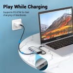 USB HUB Vention 6 in 1 Type-C-SD-TF-USB 3USB 1Type-C PD 87W Gray (TGRHB)