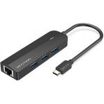 USB HUB Vention Type-C-RJ45-USB 100M Ethernet Black (TGPBB)