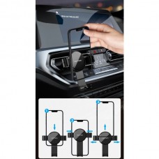 Автодержатель Vention Gravity Duckbill clip Disc Fashion Black 4.7-7.2" на решетку Black (KCSB0)