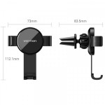 Автодержатель Vention Gravity Duckbill clip Disc Fashion Black 4.7-7.2" на решетку Black (KCSB0)