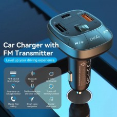 Автомобильный FM-трансмиттер Vention PD 54W 2USB 1Type-C (C+A+A) LED/USB Flash/Bluetooth Black (FFLB0)