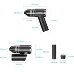 Автомобильный пылесос Vention 5000Pа 70W Li-Ion USB-C 4000мА/г Black (KRAB0)