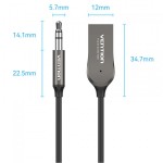 Адаптер USB Bluetooth 5.0 Vention AUX TRS 3.5мм Zinc Alloy 1.5m Gray (NAGHG)