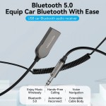 Адаптер USB Bluetooth 5.0 Vention AUX TRS 3.5мм Zinc Alloy 1.5m Gray (NAGHG)