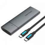 Внешний карман Vention для SSD M.2 (NVME) M-key 1Type-C 3.2 сіра Gray (KPGH0)