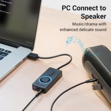Звуковая карта USB Vention Audio USB-3.5мм 0.15m Volume Control (OMTP-CTIA) Black (CDRBB)