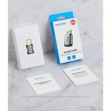 Звуковая карта USB Vention Audio USB-3.5мм 4pin Metal (OMTP-CTIA) Gray (CDLH0)