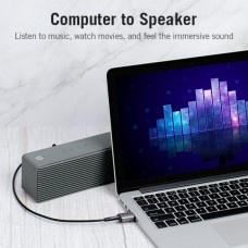 Звуковая карта USB Vention Audio USB-3.5мм 4pin Metal (OMTP-CTIA) Gray (CDLH0)