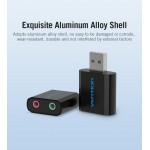 Звуковая карта USB Vention Audio USB-3.5мм Metal Black (VAB-S17-B)