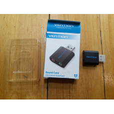 Звуковая карта USB Vention Audio USB-3.5мм Metal Black (VAB-S17-B)