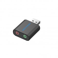 Звуковая карта USB Vention Audio USB-3.5мм Metal Black (VAB-S17-B)