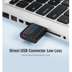 Звуковая карта USB Vention Audio USB-3.5мм Metal Black (VAB-S17-B)