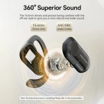 Наушники гарнитура вкладыши Bluetooth 5.3 ІРX5 TWS Vention OpenBeat O11 Black (NBPB0)