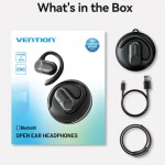 Наушники гарнитура вкладыши Bluetooth 5.3 ІРX5 TWS Vention OpenBeat O11 Black (NBPB0)