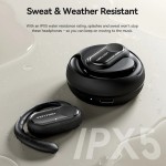 Наушники гарнитура вкладыши Bluetooth 5.3 ІРX5 TWS Vention OpenBeat O11 Black (NBPB0)