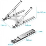 Подставка для ноутбука Vention Laptop X-type Stand Aluminum Alloy Silver (KDMI0)