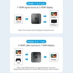 Свитч Vention 2 in 1 HDMI-HDMI 2.0 UHD 4K 60Hz 3D HDCP 1080P Black (AKOB0)