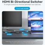 Свитч Vention 2 in 1 HDMI-HDMI 2.0 UHD 4K 60Hz 3D HDCP 1080P Black (AKOB0)