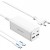 Сетевое зарядное устройство Vention 2USB 2Type-C GaN PD 100W 3A PPS PD3.0+QC 3.0 White (FBSWG-EU)