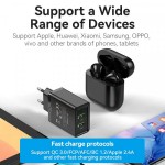 Сетевое зарядное устройство Vention 2USB 36W 3A QC3.0 Black (FBAB0-EU)