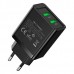Сетевое зарядное устройство Vention 2USB 36W 3A QC3.0 Black (FBAB0-EU)