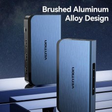Сплиттер Vention HDMI-HDMI 2.0 UHD 4K60Hz 3D HDCP 1x2 ports Aluminum Alloy Blue (AKEL0-EU)