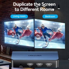 Сплиттер Vention HDMI-HDMI 2.0 UHD 4K60Hz 3D HDCP 1x2 ports Aluminum Alloy Blue (AKEL0-EU)
