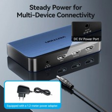 Сплиттер Vention HDMI-HDMI 2.0 UHD 4K60Hz 3D HDCP 1x2 ports Aluminum Alloy Blue (AKEL0-EU)