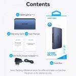 Сплиттер Vention HDMI-HDMI 2.0 UHD 4K60Hz 3D HDCP 1x2 ports Aluminum Alloy Blue (AKEL0-EU)