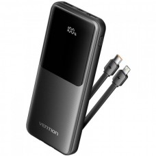 УМБ Vention 10000mAh PD 22.5W 3A 1Type-C 2USB Built-in Black (FHOB0)