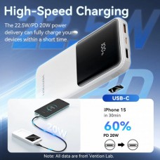 УМБ Vention 10000mAh PD 22.5W 3A 1Type-C 2USB Built-in White (FHOW0)