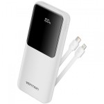 УМБ Vention 10000mAh PD 22.5W 3A 1Type-C 2USB Built-in White (FHOW0)