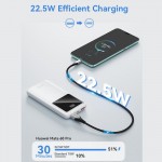 УМБ Vention 10000mAh PD 22.5W 3A 1Type-C 2USB QC3.0 LED Display Black (FHKB0)