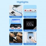 УМБ Vention 10000mAh PD 22.5W 3A 1Type-C 2USB QC3.0 LED Display White (FHKW0)