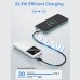 УМБ Vention 10000mAh PD 22.5W 3A 1Type-C 2USB QC3.0 LED Display White (FHKW0)