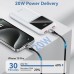 УМБ Vention 10000mAh PD 22.5W 3A 1Type-C 2USB QC3.0 LED Display White (FHKW0)