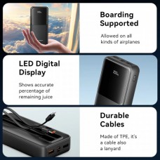 УМБ Vention 20000mAh PD 22.5W 3A 1Type-C 2USB Built-in Black (FHPB0)