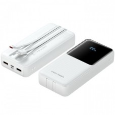 УМБ Vention 20000mAh PD 22.5W 3A 1Type-C 2USB Built-in White (FHPW0)